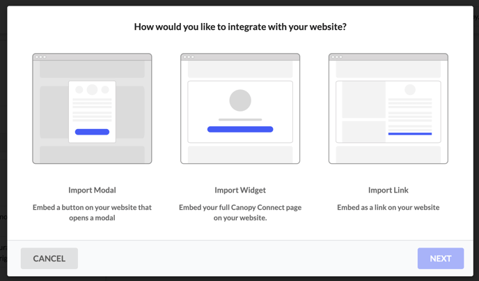 Canopy Connect Integration Options