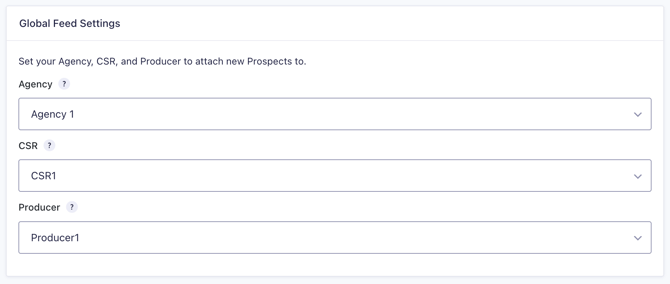 Xanatek Global Feed Settings